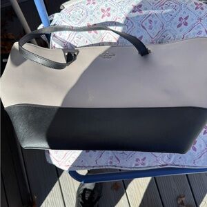 Kate Spade Black and Cream Shoulder Bag